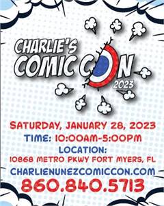 Charlie's Comic Con 2023 is promoted by Comic Conquerors Promotions